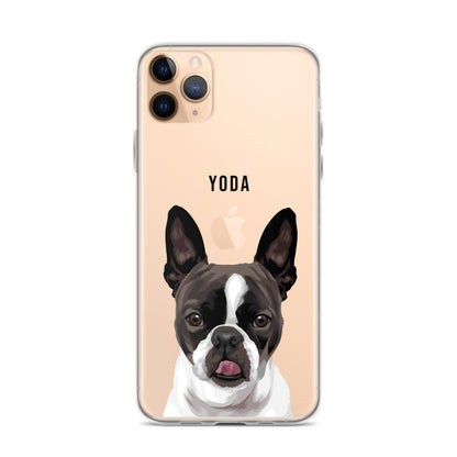 Custom Pet Portrait Clear Case for iPhone®